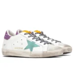 Golden Gosse Super Star Sneakers Ice White Aquamarine Pink - Image 2