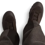 Zegna Dark Brown Leather And Suede Triple Stitc Monte Sneakers - Image 3