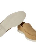 Loro Piana Summer Walk Loafer Suede Light Wood Smoke - Image 6