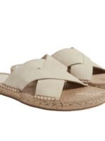 Zegna Off White Suede Espadrille Sandals - Image 4