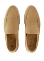 Loro Piana Summer Walk Loafer Suede Light Wood Smoke - Image 3