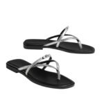 Hermes Miss Sandal Gris Argenté - Image 2
