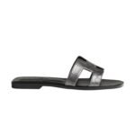 Hermes Oran Sandal Gris Argenté