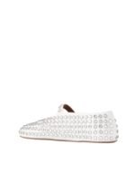 Alaïa Crystal-embellished suede ballet flats White - Image 2
