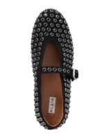 Alaïa Crystal-embellished suede ballet flats Black - Image 3
